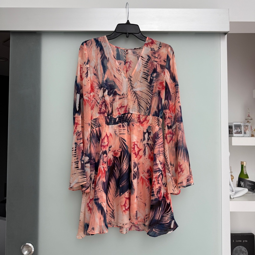 Guess Floral Long Sleeve Dress
